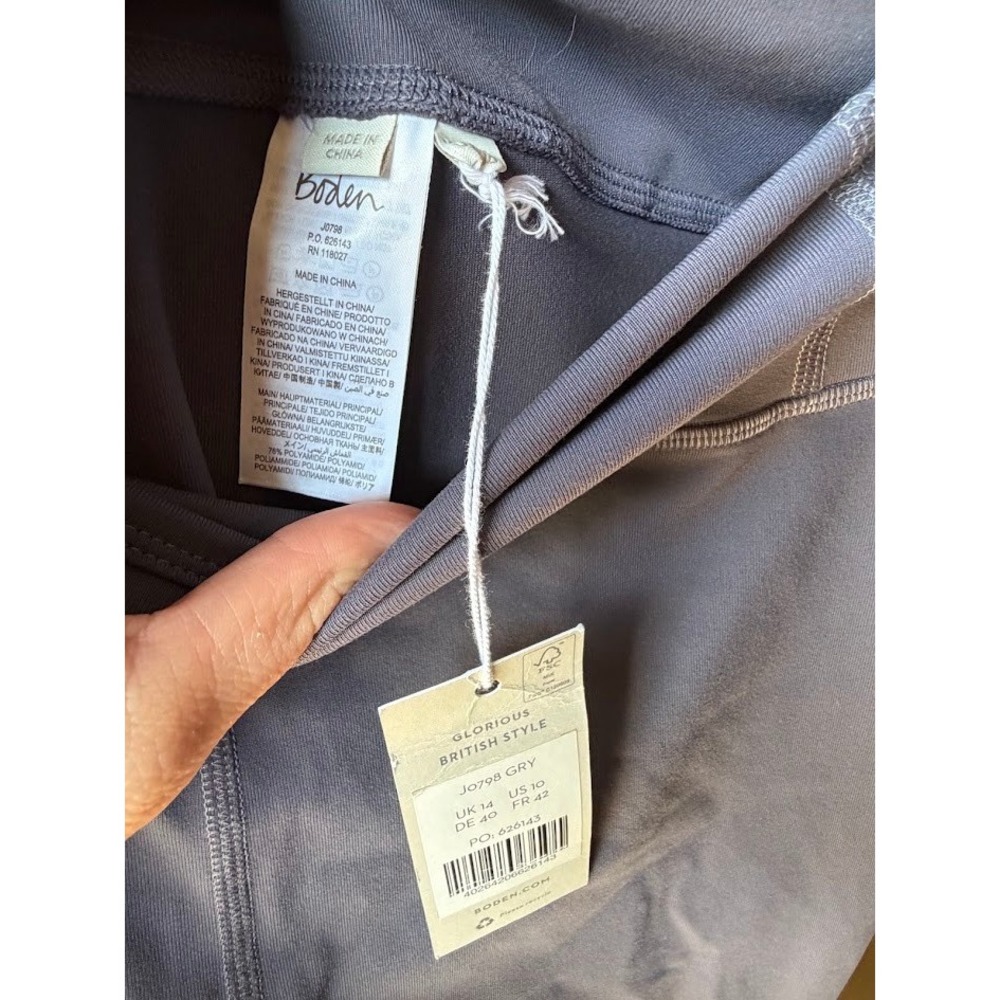 Boden Women Jessica Active Leggings Grey Rainbow Stripe Active  Size US 10 New - Picture 5 of 13
